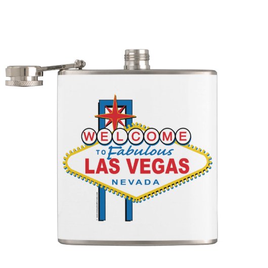 Willkommen in Las-Vegas Flachmann (Geöffnet)