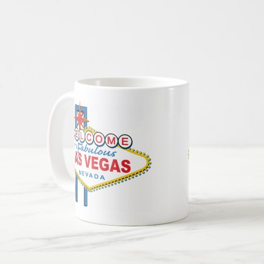 Willkommen in Las-Vegas Kaffeetasse (Vorderseite Links)