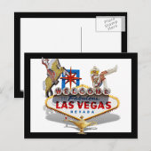 Willkommen in Las Vegas Postkarte (Vorne/Hinten)