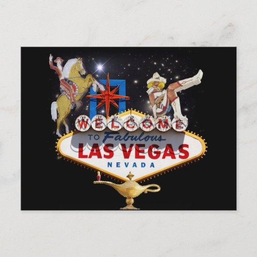 Willkommen in Las Vegas Postkarte (Vorderseite)