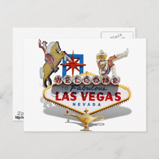 Willkommen in Las Vegas Postkarte (Vorne/Hinten)