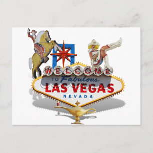 Willkommen in Las Vegas Postkarte