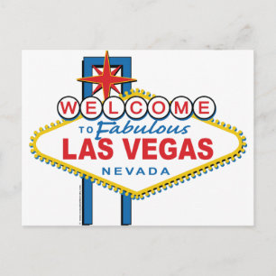 Willkommen in Las-Vegas Postkarte