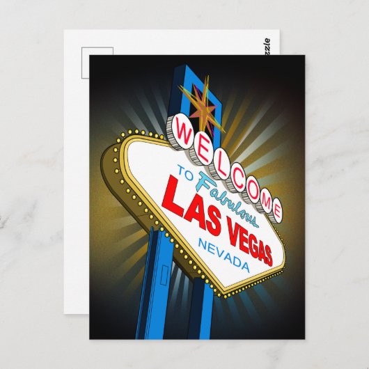 Willkommen in Las Vegas Postkarte (Vorne/Hinten)