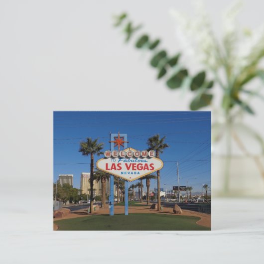 Willkommen in Las Vegas Postkarte (Stehend Vorderseite)
