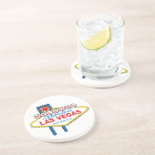 Willkommen in Las-Vegas Retro Getränkeuntersetzer (Seite)