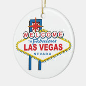 Willkommen in Las-Vegas Retro Keramikornament (Links)