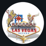 Willkommen in Las Vegas Runder Aufkleber<br><div class="desc">Las Vegas Begrüßungszeichen mit drei berühmten Las Vegas Icons: The Magic Lamp, Neon Caballero und Gal aus der Fremont Street ~~ Vielen Dank für Ihr Kommen! Gravityx9 Designs bietet eine große Vielfalt an Designs und Bildern. Für weitere Produkte zum Thema Spiele klicken Sie bitte auf das - LASVEGASICONS - Tag,...</div>