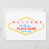 Willkommen in Las Vegas Schild Vorlagen Generator (Vorderseite)