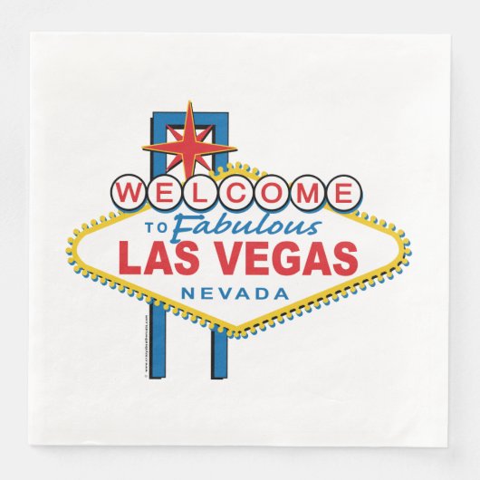 Willkommen in Las Vegas Serviette (Vorderseite)