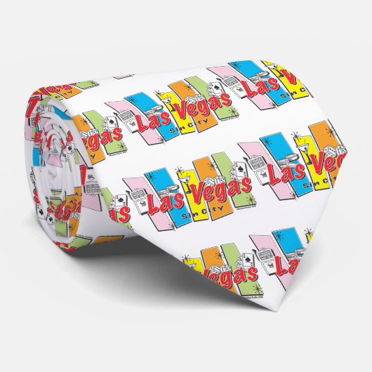 Willkommen in Las-Vegas Sin City Krawatte (Gerollt)