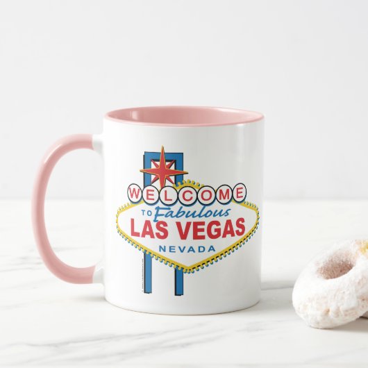 Willkommen in Las-Vegas Tasse (Mit Donut)