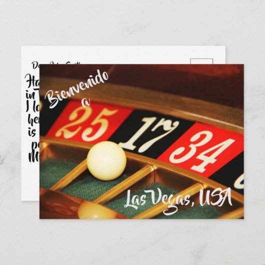 Willkommen in Las Vegas USA Postkarte (Vorne/Hinten)