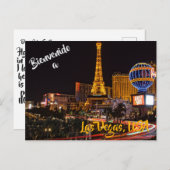 Willkommen in Las Vegas USA Postkarte (Vorne/Hinten)