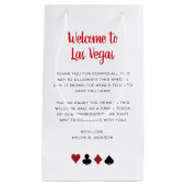 Willkommen in Las Vegas Vielen Dank für Ihre Hochz Kleine Geschenktüte (Vorderseite)