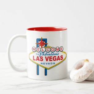 Willkommen in Las-Vegas Zweifarbige Tasse