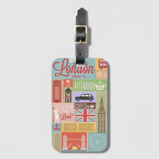 Willkommen in London Gepäckanhänger (Vorderseite Vertikal)