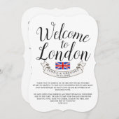 Willkommen in London | HOCHZEIT IN URLAUBSORT Einladung (Vorne/Hinten)