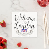 Willkommen in London | HOCHZEIT IN URLAUBSORT Serviette (Beispiel)
