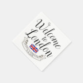 Willkommen in London | HOCHZEIT IN URLAUBSORT Serviette (Ecke)
