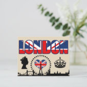 Willkommen in London Postkarte (Stehend Vorderseite)