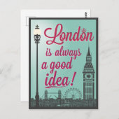 Willkommen in London Postkarte (Vorne/Hinten)