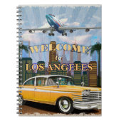 Willkommen in Los Angeles Retro Poster. Notizblock (Vorderseite)