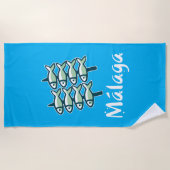 Willkommen in Malaga 8: El Espeto Strandtuch (Vorderseite)