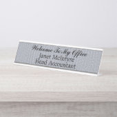 Willkommen in meinem Büro Schreibtischnamensplakette (Vorderseite )