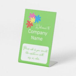 WILLKOMMEN IN MEINEM BUSINESS BRIGHT GRÜNEN FARBEN SOCKELSCHILD