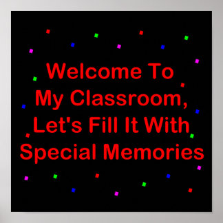 Willkommen in meinem Klassenzimmer; füllen Sie es Poster