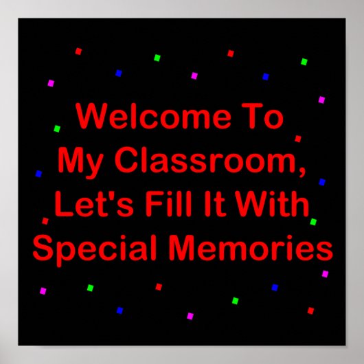 Willkommen in meinem Klassenzimmer; füllen Sie es Poster (Vorne)