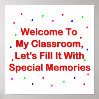 Willkommen in meinem Klassenzimmer; füllen Sie es Poster
