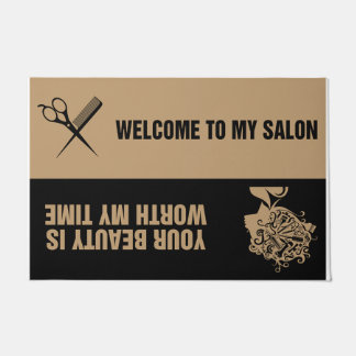 Willkommen in meinem Salon Doormat, Hair Stilgesch Fußmatte