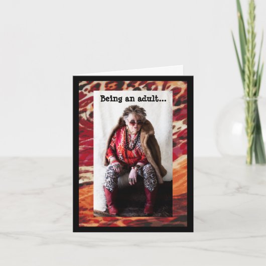 Willkommen in meiner Erwachsenenwelt Karte (Vorderseite)