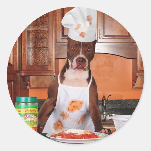 Willkommen in meiner Küche Runder Aufkleber (Vorderseite)