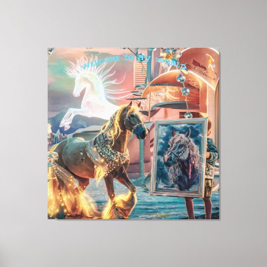 Willkommen in meiner Welt Leinwanddruck (Vorderseite)