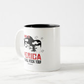 Willkommen in Merica - Wir werden Rock You Zweifarbige Tasse (Vorderseite Links)
