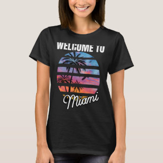 Willkommen in Miami Floridian Bekleidung für Miami T-Shirt