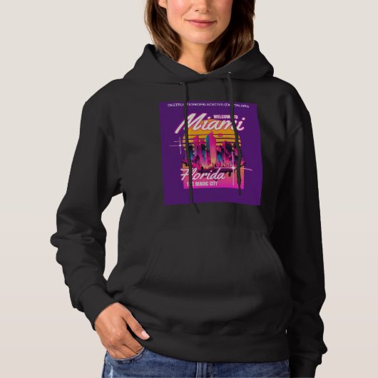 WILLKOMMEN IN MIAMI HOODIE (Vorderseite)