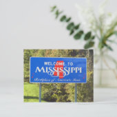 Willkommen in Mississippi Postkarte (Stehend Vorderseite)