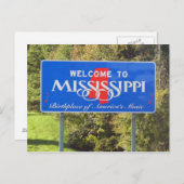 Willkommen in Mississippi Postkarte (Vorne/Hinten)