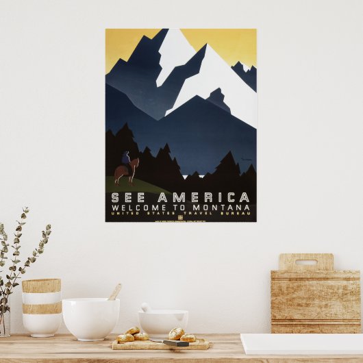 Willkommen in Montana Poster (Küche)