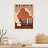 Willkommen in Montana Poster (Küche)
