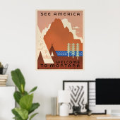Willkommen in Montana Poster (Heimbüro)