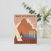 Willkommen in Montana Postkarte (Stehend Vorderseite)