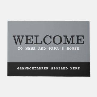 Willkommen in Nana und Papas Haus Moderne Schiefer Fußmatte