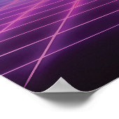 Willkommen in Neon Dreams - Retro Wave Cityscape Poster (Ecke)