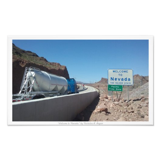 "Willkommen in Nevada", Nevada Staat Sign Fotodruck (Vorne)