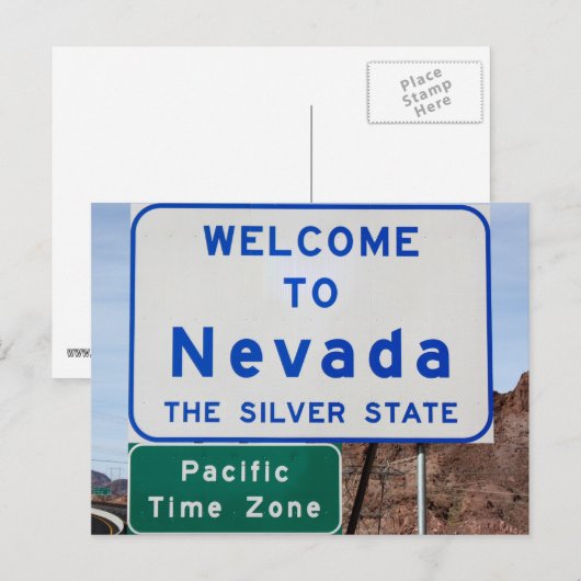 Willkommen in Nevada Postkarte (Vorne/Hinten)